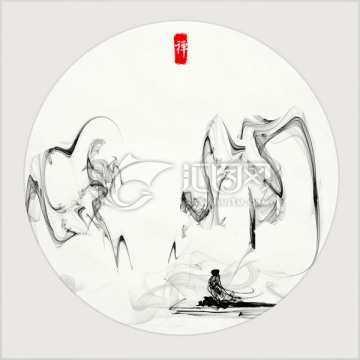 水墨 禪風(fēng)系列 渡 分層