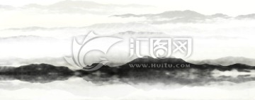 水墨群山 床頭畫(huà) 合層