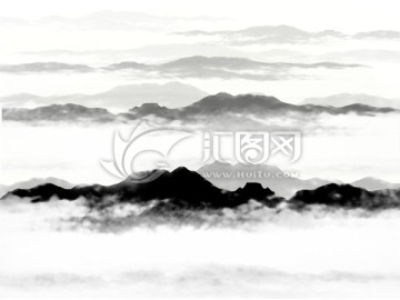 水墨群山 合層