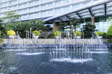 酒店喷泉 现代风格酒店