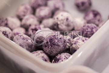糯米紫薯丸子