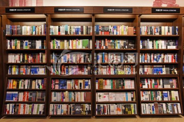 书墙 实木书架 连锁书店