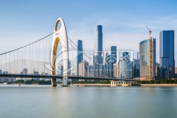 广州珠江风光建筑猎德大桥