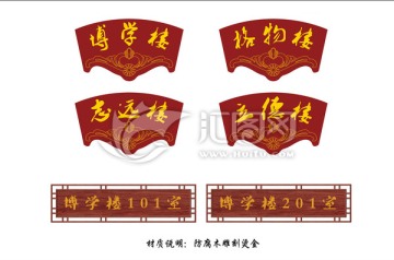 學(xué)校教學(xué)樓樓名牌