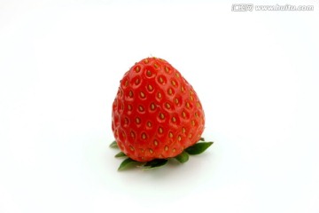 草莓 一个 白底素材图