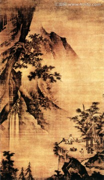 鐘欽禮 高士觀瀑圖