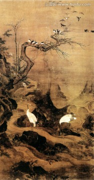 呂紀(jì) 溪鶴圖