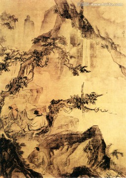 江肇 觀瀑圖