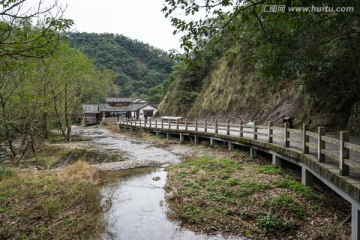 雁荡山 小溪 栈道