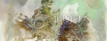水墨畫 抽象無框畫 未分層
