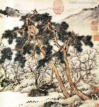 文徵明 桃源問津圖