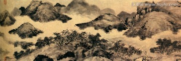 陳淳 仿米山水圖