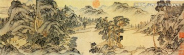 文伯仁 秋山游覽圖