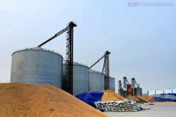 粮库 粮食 烘干塔 粮仓