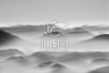 水墨山水抽象畫 未分層