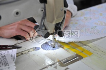 缝纫  纺织厂 纺织女工