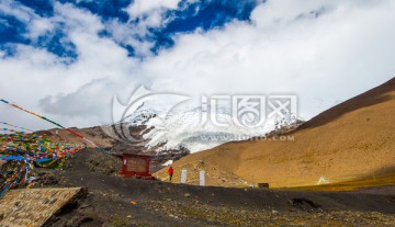 西藏风光 雪山 卡若拉冰川