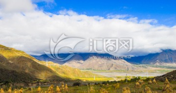 西藏风光 高山丘壑 秋色