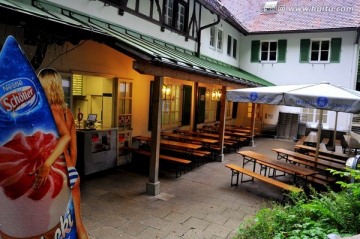 德国小镇 露天餐厅