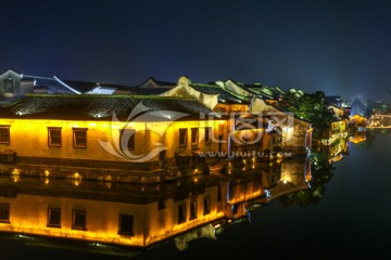 乌镇水乡夜景