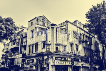 老照片广州街景