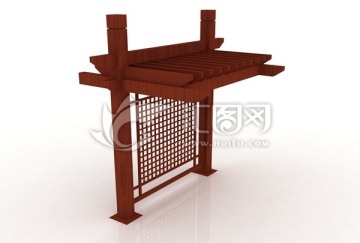 景觀小品廊架模型設(shè)計
