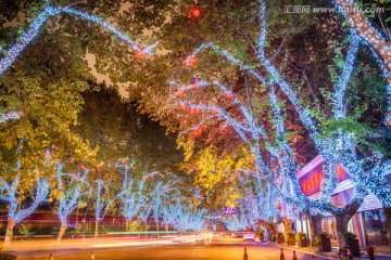 杭州南山路灯光夜景