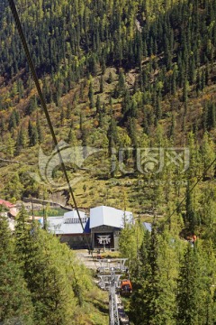 达古冰山景区缆车 索道下站