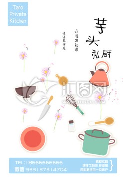 廚具美食明信片