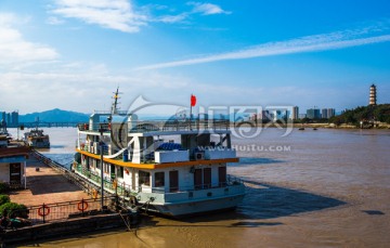 温州江心屿码头渡轮 轮船