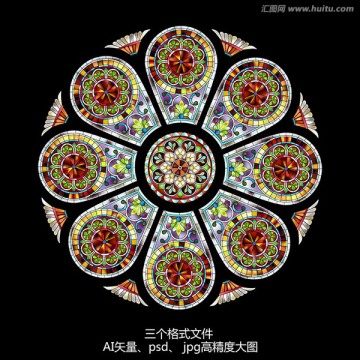 教堂玻璃圖案