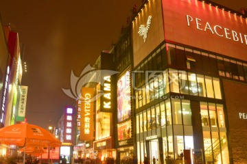 成都春熙路步行街 街景夜景