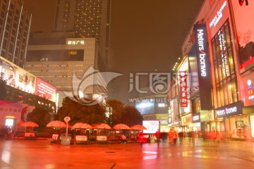 成都春熙路步行街 街景夜景