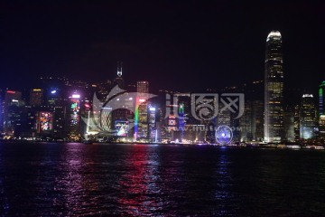 香港港湾夜景