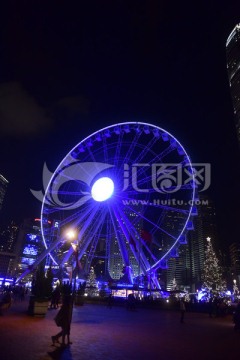 香港摩天轮夜景