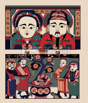 灶神府畫像