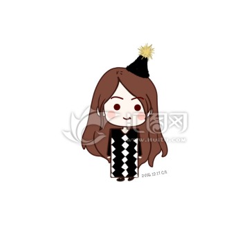 個性毛衣q版女生