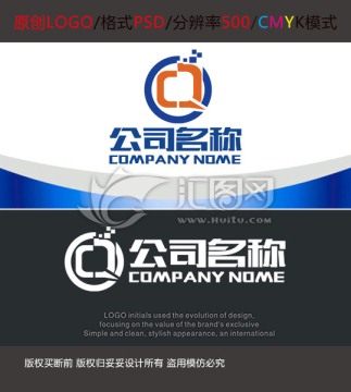 网络科技字母logo设计