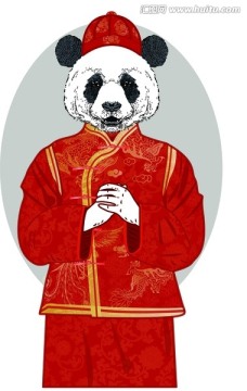 抽象熊貓