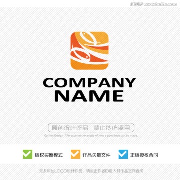 鱼 APP标志 LOGO设计