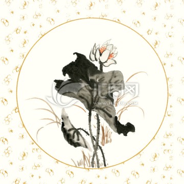 國(guó)畫(huà)荷花