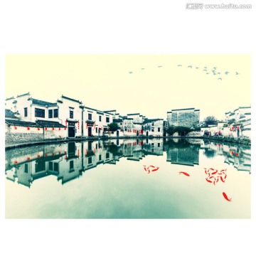 古鎮(zhèn)水墨畫(huà)