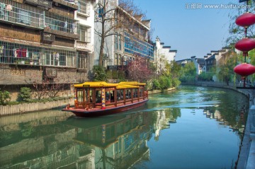 南京夫子庙秦淮河古镇水上民居