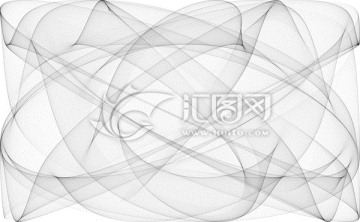 抽象黑白線條 黑白曲線