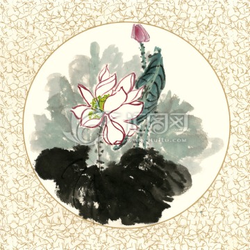 國(guó)畫(huà)荷花