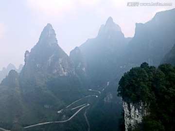 张家界 天门山 著名景点 旅游