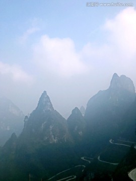 张家界 天门山 著名景点 旅游