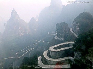 张家界 天门山 著名景点 旅游