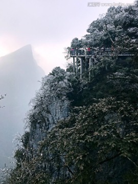 张家界 天门山 著名景点 旅游