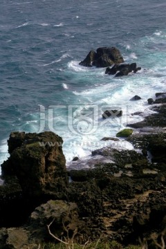 大海 海浪 礁石